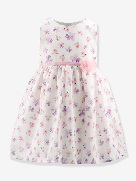 Robe fleurie scintillante fille Happy Girls rose poudré - vertbaudet enfant 