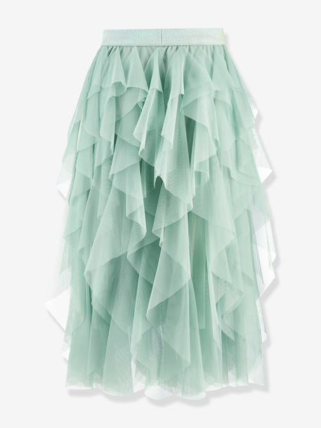 Tulle skirt with flounces Happy Girls for girl mint green - vertbaudet enfant 