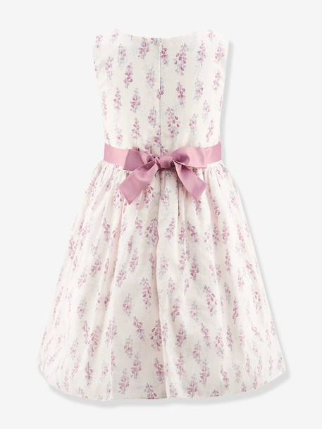 Robe fleurie avec nœud fille Happy Girls vieux rose - vertbaudet enfant 