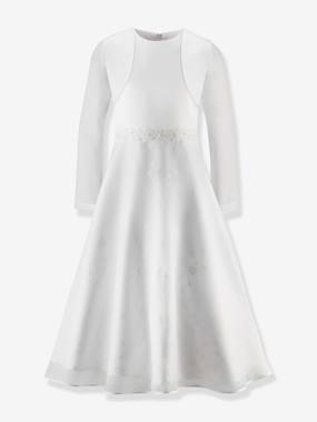 Robe de communion à fleurs pailletées et boléro fille Happy Girls - vertbaudet enfant Fille-Robe de communion à fleurs pailletées et boléro fille Happy Girls