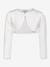 Happy Girls bolero with scalloped edge for girl ecru+navy blue+white - vertbaudet enfant 