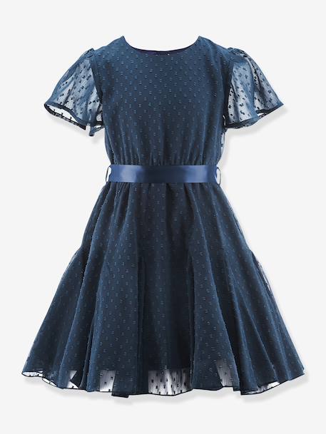 Plumetis dress Happy Girls for girl navy blue - vertbaudet enfant 