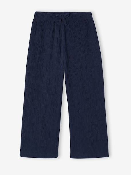 Pantalon fille legging large blanc imprimé+corail+marine+mauve+vert sauge - vertbaudet enfant 