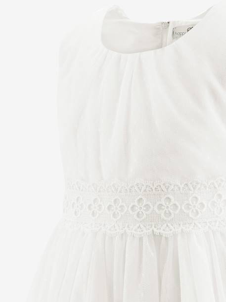 Robe en tulle et dentelle fille Happy Girls écru - vertbaudet enfant 