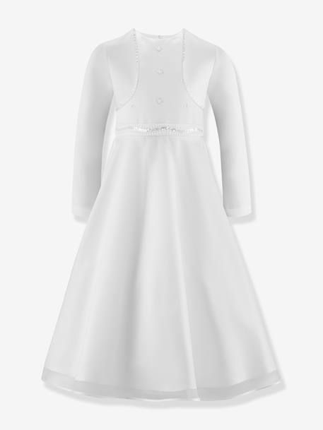 Robe de communion à sequins et boléro fille Happy Girls blanc - vertbaudet enfant 