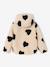 Girls' floral pop hooded sherpa jacket ecru+vanilla - vertbaudet enfant 