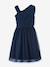 Robe de cérémonie asymétrique fille Happy Girls marine - vertbaudet enfant 