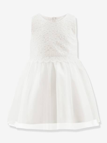 Tulle and lace dress Happy Girls for baby girl ecru - vertbaudet enfant 