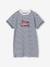 Girls' dress in lightweight fleece green+marl grey+sage green+striped blue - vertbaudet enfant 
