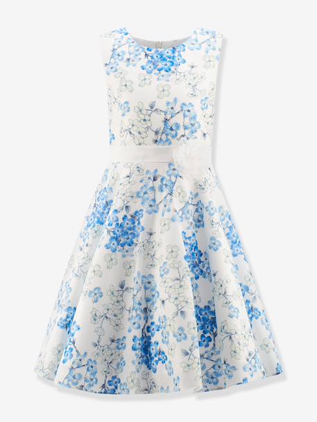 Robe fleurie fille Happy Girls bleu jean - vertbaudet enfant 