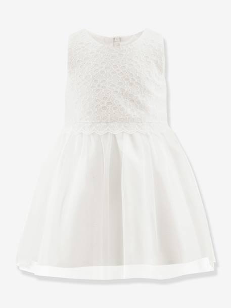 Tulle and lace dress Happy Girls for girl ecru - vertbaudet enfant 