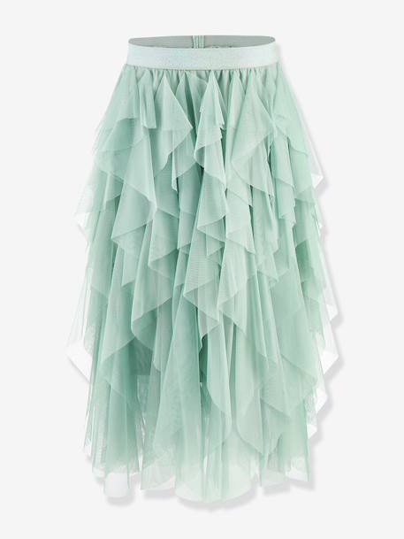 Tulle skirt with flounces Happy Girls for girl mint green - vertbaudet enfant 