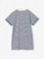 Girls' dress in lightweight fleece green+marl grey+sage green+striped blue - vertbaudet enfant 