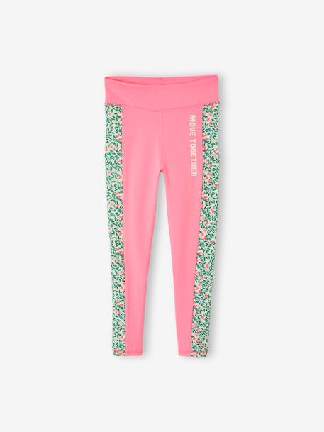 Graphic Sportswear Leggings for Girls rose+sage green - vertbaudet enfant 