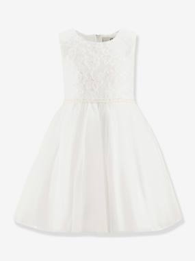 -Dress with lace and flowers Happy Girls for girl
