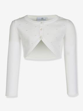 Girls-Cardigans, Jumpers & Sweatshirts-Cardigans-Bolero with pearls Happy Girls for girl