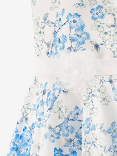 Robe fleurie fille Happy Girls bleu jean - vertbaudet enfant 