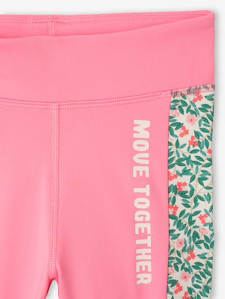Graphic Sportswear Leggings for Girls rose+sage green - vertbaudet enfant 