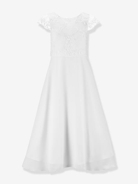 Communion dress with lace top Happy Girls for girl white - vertbaudet enfant 