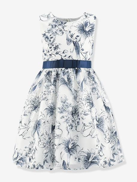 Robe en tulle à grandes fleurs fille Happy Girls marine - vertbaudet enfant 