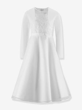 -Communion dress with floral embroidery & bolero Happy Girls for girl