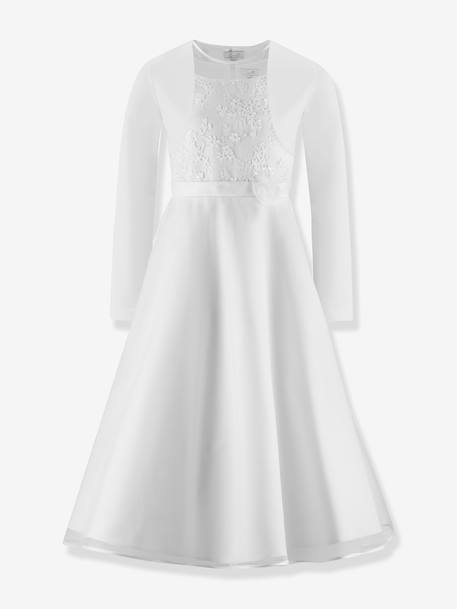 Communion dress with floral embroidery & bolero Happy Girls for girl white - vertbaudet enfant 
