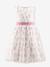 Happy Girls festive floral dress with bow for girl old rose - vertbaudet enfant 