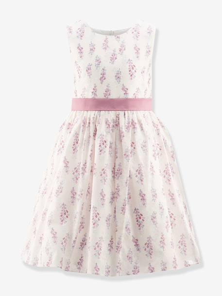 Robe fleurie avec nœud fille Happy Girls vieux rose - vertbaudet enfant 