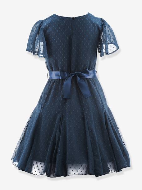 Plumetis dress Happy Girls for girl navy blue - vertbaudet enfant 