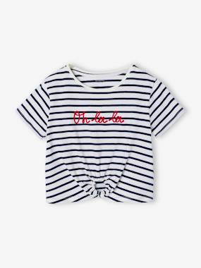 Girls-Tops-T-Shirts-T-Shirt with Fancy Bow for Girls