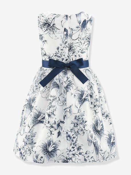 Tulle dress with large flowers Happy Girls for girl navy blue - vertbaudet enfant 