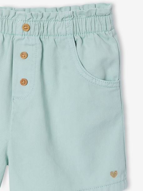 Colourful Shorts, Easy to Put On, for Girls aqua green+coral+mauve - vertbaudet enfant 