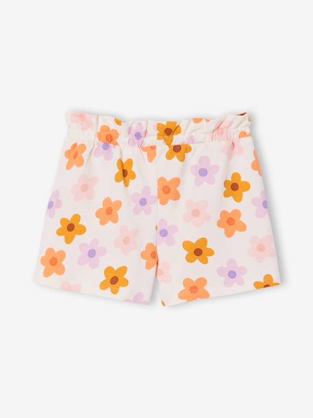 Pack of 2 Pairs of Shorts for Girls aqua green+navy blue+tangerine - vertbaudet enfant 