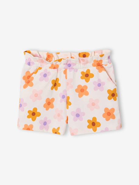 Pack of 2 Pairs of Shorts for Girls aqua green+navy blue+tangerine - vertbaudet enfant 