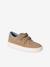 Leather Derby Shoes with Touch Fasteners for Boys beige+navy blue - vertbaudet enfant 