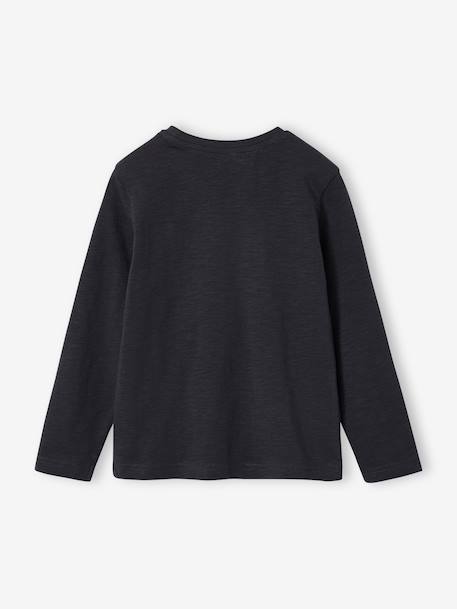 T-shirt garçon unis manches longues personnalisable anthracite+BLEU+jaune+marine+vert grisé+vert sapin - vertbaudet enfant 