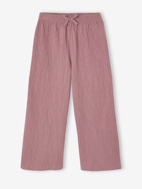 Girls-Wide-Leg Leggings with Honeycomb Effect for Girls