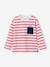 Striped Long Sleeve T-Shirt for Boys aqua green+ecru+red - vertbaudet enfant 