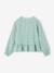 Girl's cotton gauze shirt aqua green+pale pink - vertbaudet enfant 
