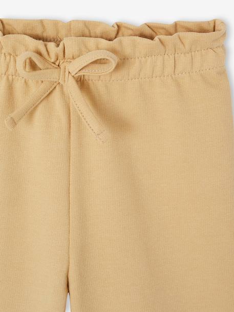 Wide-leg trousers for baby girls cappuccino - vertbaudet enfant 