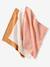 Pack of 3 Plain Muslin Squares in Organic Cotton* multicoloured+set pink - vertbaudet enfant 