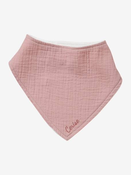 Pack of 3 Bandana-Style Bibs in Terry Cloth & Cotton Gauze BROWN MEDIUM SOLID+hazel - vertbaudet enfant 