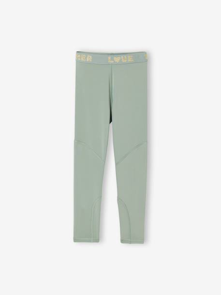 Essential Leggings for Girls anthracite+sage green - vertbaudet enfant 