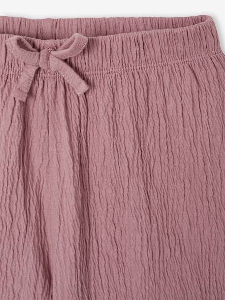 Pantalon fille legging large blanc imprimé+corail+marine+mauve+vert sauge - vertbaudet enfant 