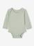 Bodysuits with long sleeves for babies with a floral print sage green - vertbaudet enfant 
