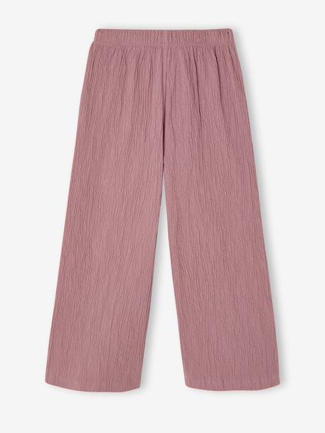 Pantalon fille legging large blanc imprimé+corail+marine+mauve+vert sauge - vertbaudet enfant 