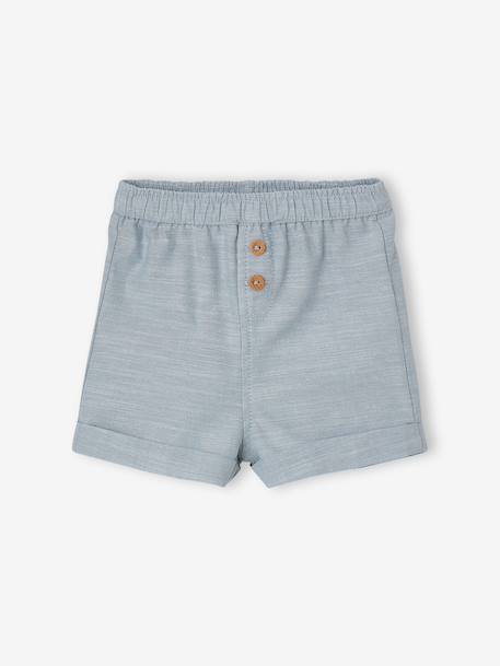 Pack of 2 baby shorts sky blue - vertbaudet enfant 