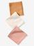 Lot de 3 langes unis en gaze de coton Bio* lot rose+multicolore - vertbaudet enfant 