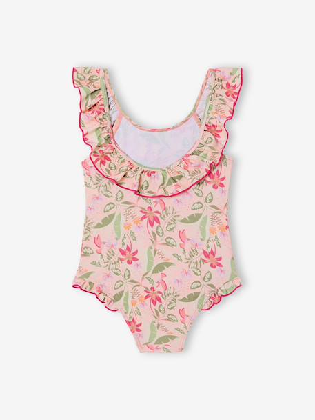 Girls' one-piece swimsuit pale pink - vertbaudet enfant 