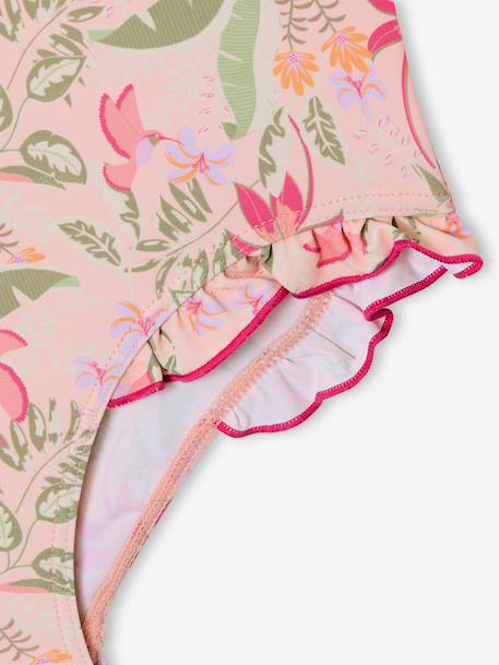 Girls' one-piece swimsuit pale pink - vertbaudet enfant 